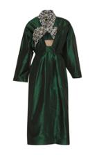 Tata Naka Beaded Bandeau Combo Taffeta Dress