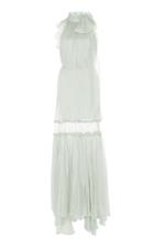 Maria Lucia Hohan Fauna Metallic Lace Halter Dress