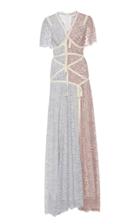 Rosie Assoulin Criss Cross Applesauce Tied-up Lace Dress