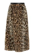 Rodarte Leopard Print Faux Fur Skirt