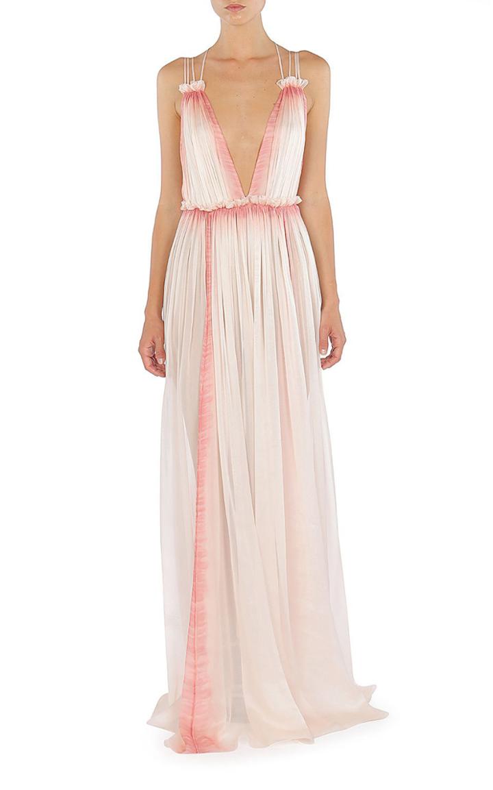 Moda Operandi Alberta Ferretti Sorbet Sky-dye Silk Gown