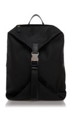 Prada Black Nylon Backpack With Buckle Closure