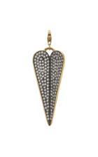 Moda Operandi Elena Votsi 18k Yellow Gold White Diamonds Eros Folded Heart Charm