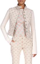 Moda Operandi Paco Rabanne Knit-inset Floral Cotton-blend Cropped Jacket