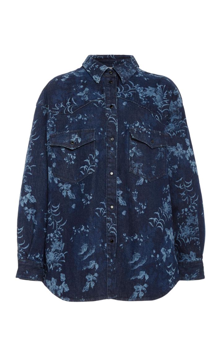 Etro Floral-patterned Denim Shirt