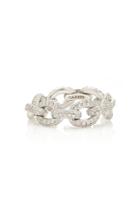 Sidney Garber Oval Diamond Link Ring