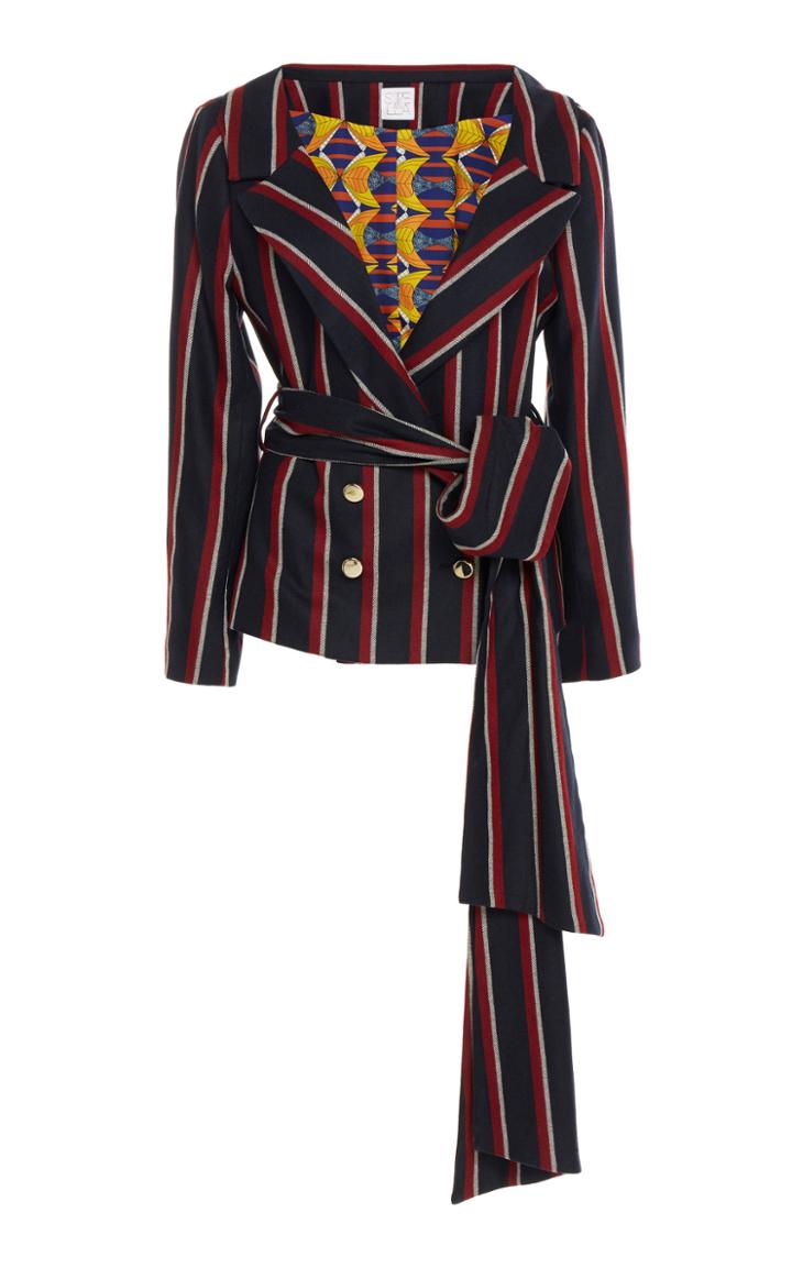 Stella Jean Wrap Striped Blazer
