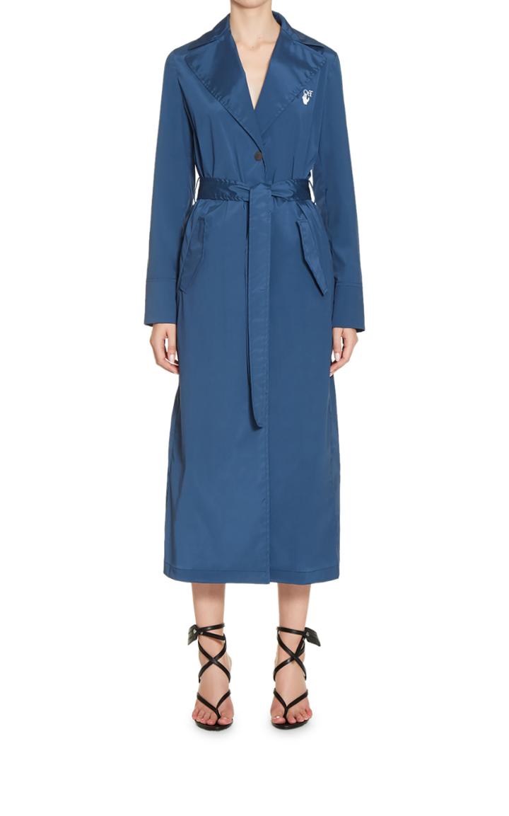 Moda Operandi Off-white C/o Virgil Abloh Nylon Trench Coat Size: 36