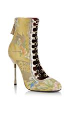Rubeus Milano Lace Up Brocade Ankle Boot