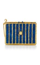 Magnetic Midnight M'o Exclusive Rayas Clutch With Gold Threading