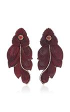Silvia Furmanovich M'o Exclusive: Marquetry Leaf Earrings