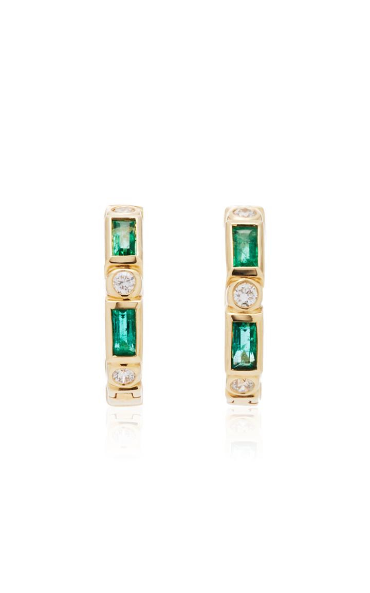 Moda Operandi Sydney Evan 14k Yellow Gold Baguette Emerald And Round Diamond Bezel H