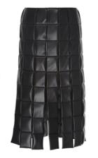 Moda Operandi A.w.a.k.e. Mode Multi-panel And Slits Faux-leather Quilted Skirt Size: