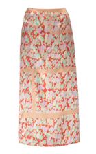Rejina Pyo Mina High-waisted Printed Satin Midi Skirt