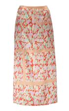 Rejina Pyo Mina High-waisted Printed Satin Midi Skirt