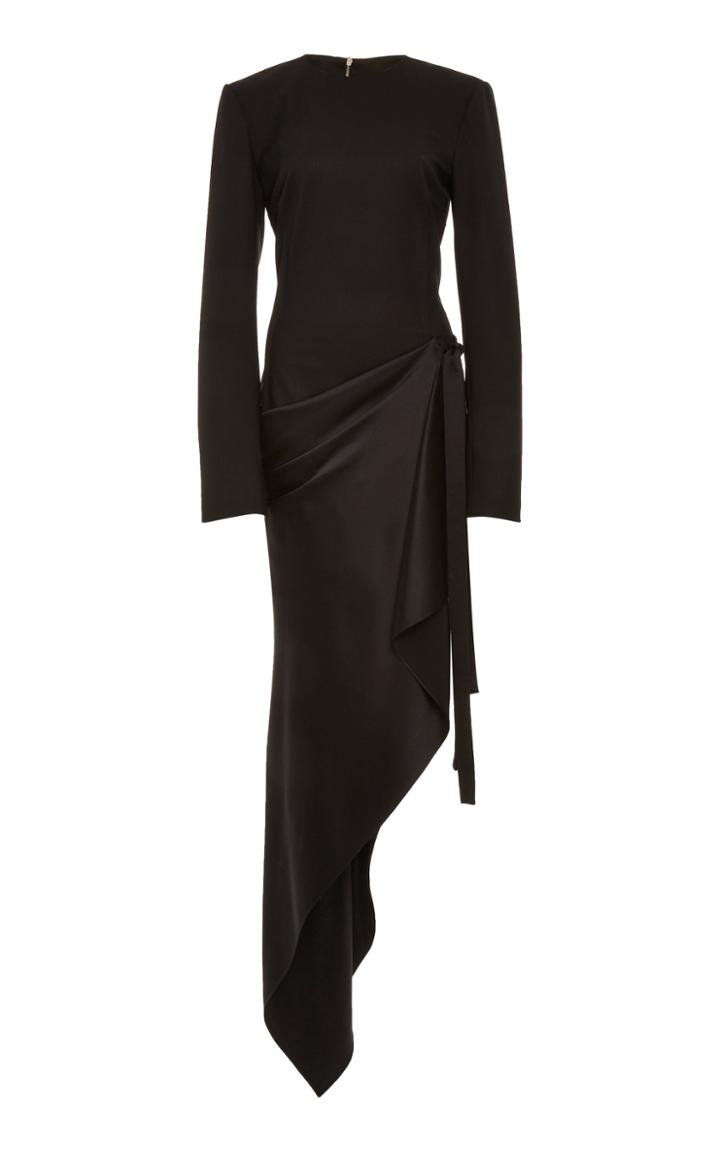Monse Long Sleeve Side Draped Dress