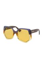 Miu Miu Oversized Hexagonal Acetate Sunglasses
