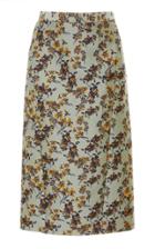 Zac Posen Floral-patterened Jacquard Pencil Skirt