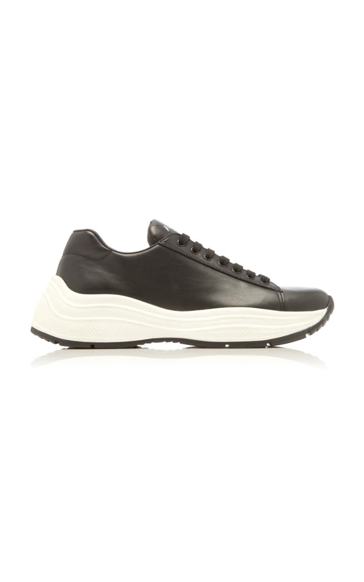Prada Barca Leather Sneakers