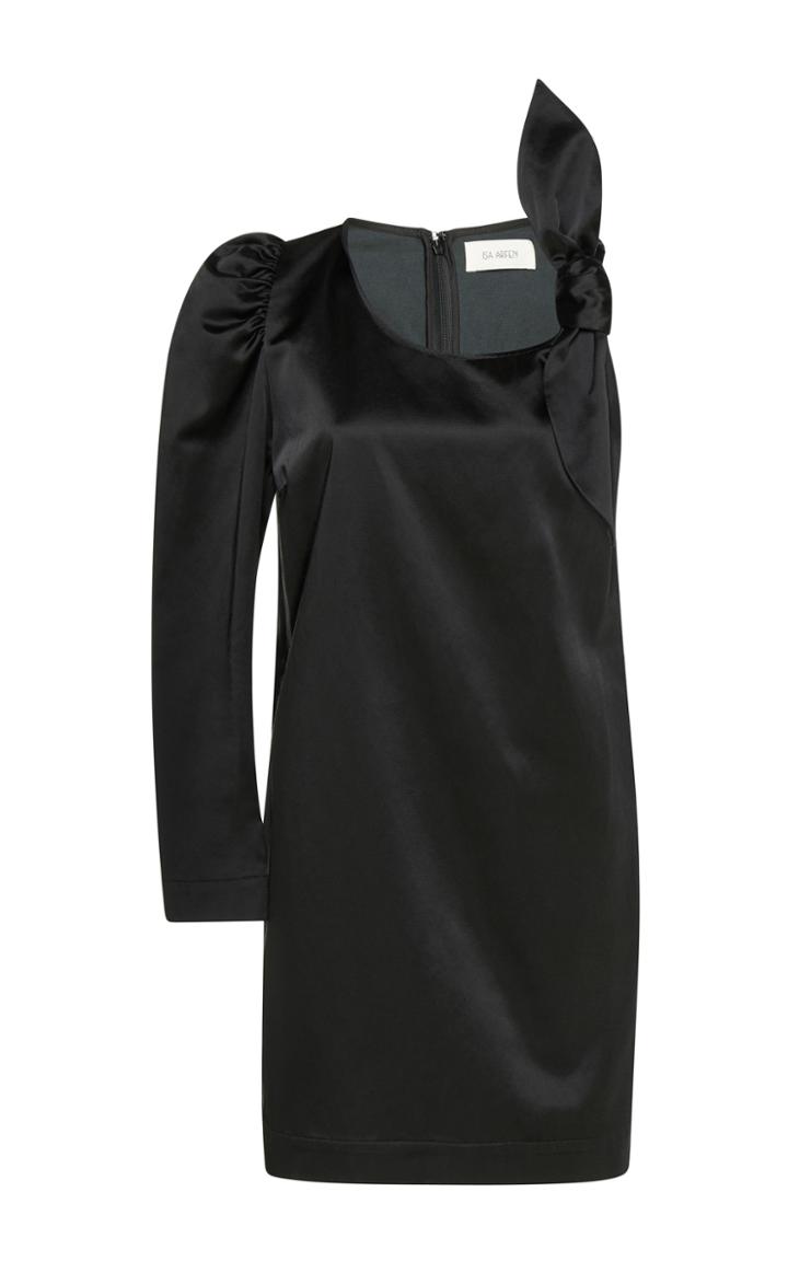 Isa Arfen Satin One Sleeve Knot Dress
