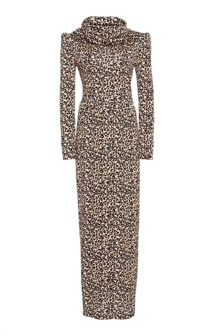 Saloni Jinx Printed Cowl Dress
