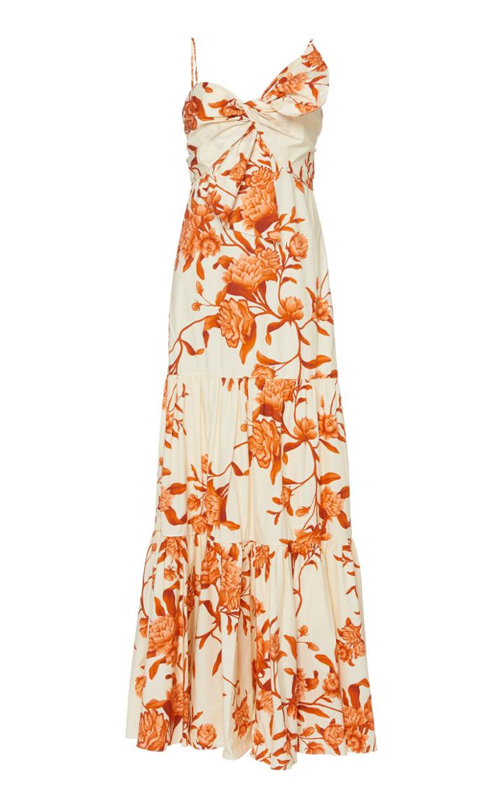 Johanna Ortiz Corazon Pacifico Floral Poplin Maxi Dress