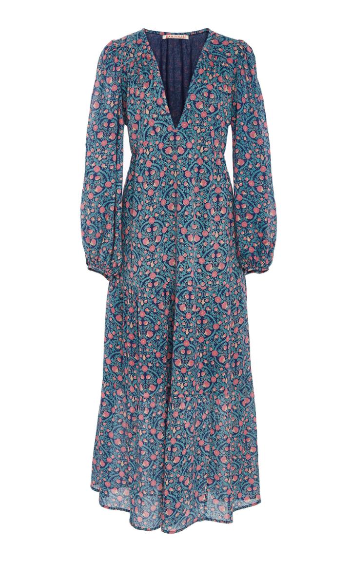Banjanan Laura Floral Cotton Voile Maxi Dress