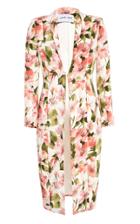 Pamella Roland Floral Stretch Crepe Jacket