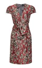 Paule Ka Floral Jacquard Sheath Dress