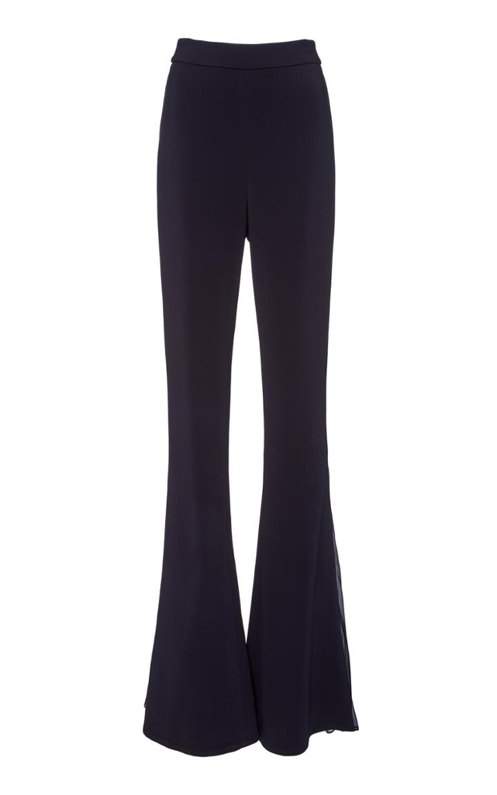 Cushnie Paneled Chiffon And Cady Wide-leg Pants