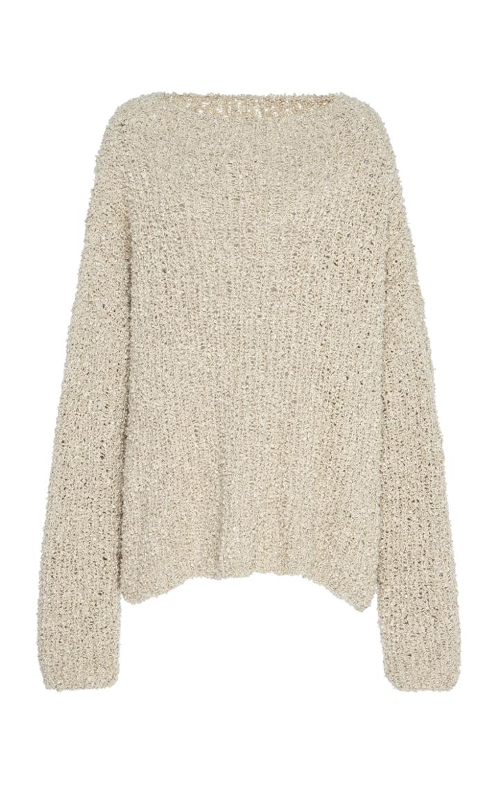 Moda Operandi Tuinch Silk Ribbed-knit Drop-shoulder Sweater Size: S