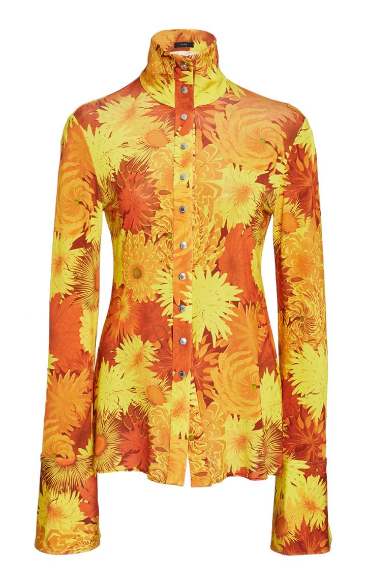 Ellery Sala Floral-print Turtleneck Blouse
