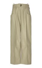 Petar Petrov Harris Cropped Leather Wide-leg Pants