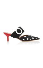 Malone Souliers X Emanuel Ungaro Masie Polka-dot Satin Mules
