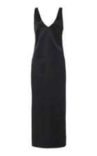Gabriela Hearst Elya Grid-effect Satin Midi Dress