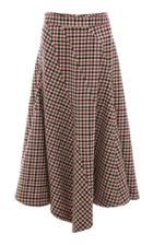 Jw Anderson Checked Wool Midi Skirt