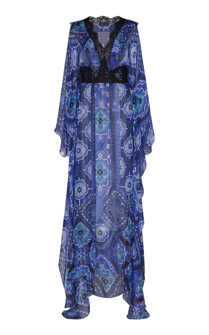 Moda Operandi Zuhair Murad Lace-detailed Printed Chiffon Maxi Dress Size: 32