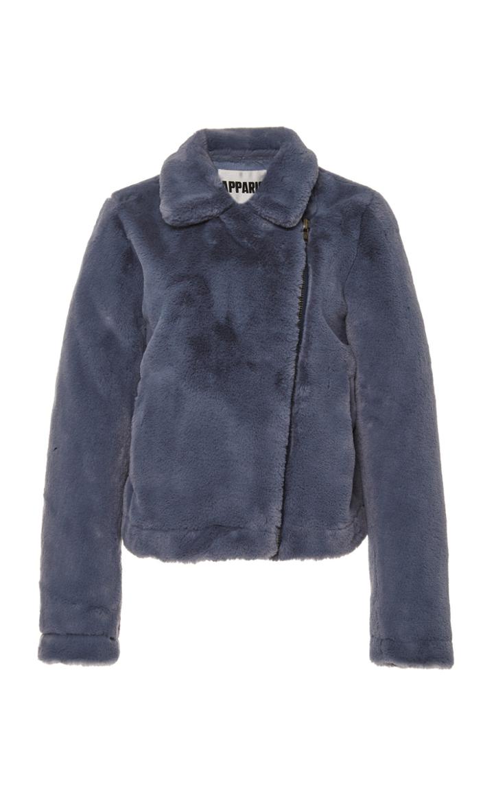 Apparis Tukio Collared Faux Fur Bomber Jacket