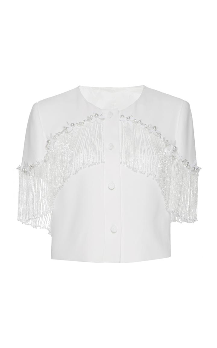 Georges Hobeika Fringe Embellished Top