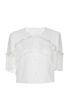 Georges Hobeika Fringe Embellished Top