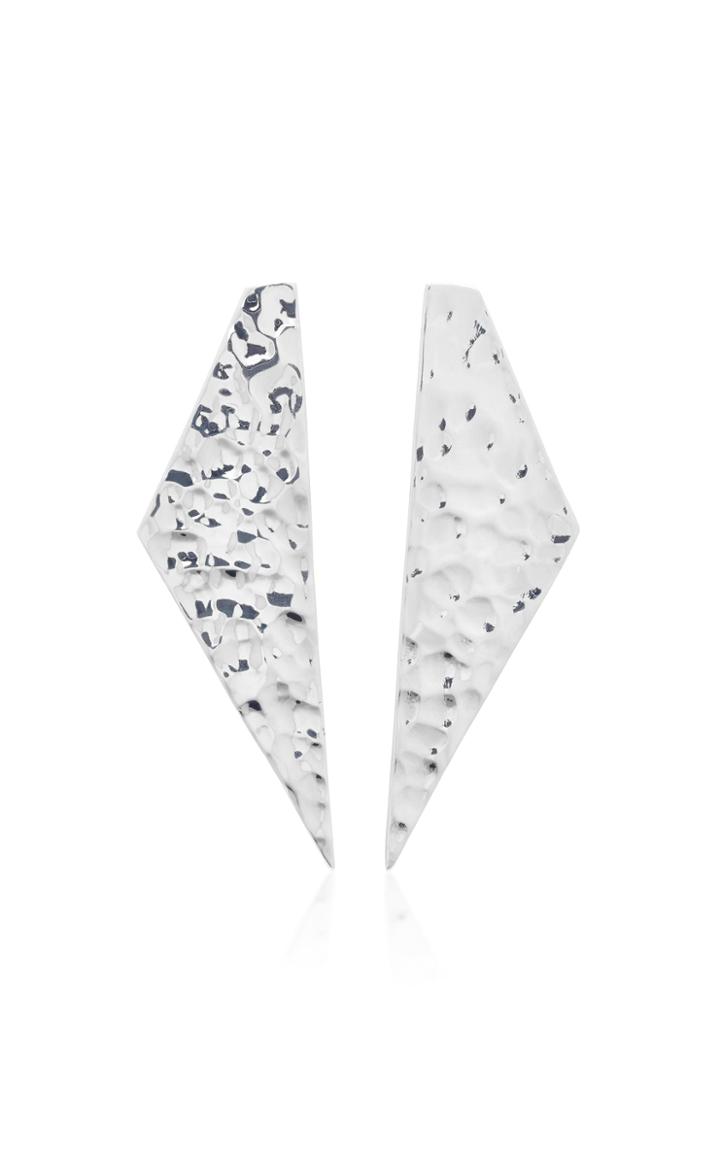 Agmes Ryman Hammered Sterling Silver Earrings
