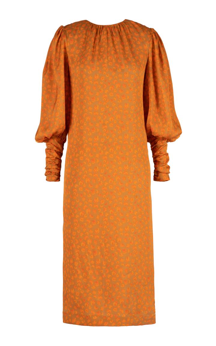 Moda Operandi Maria Lucia Hohan Rosario Printed Satin Midi Dress Size: 36