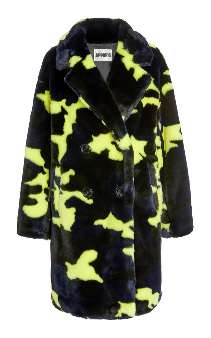 Moda Operandi Apparis Jahaira Camo Faux Fur Coat