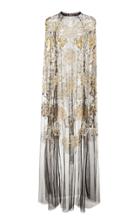 Cucculelli Shaheen Sub Rosa Beaded Tulle Cape