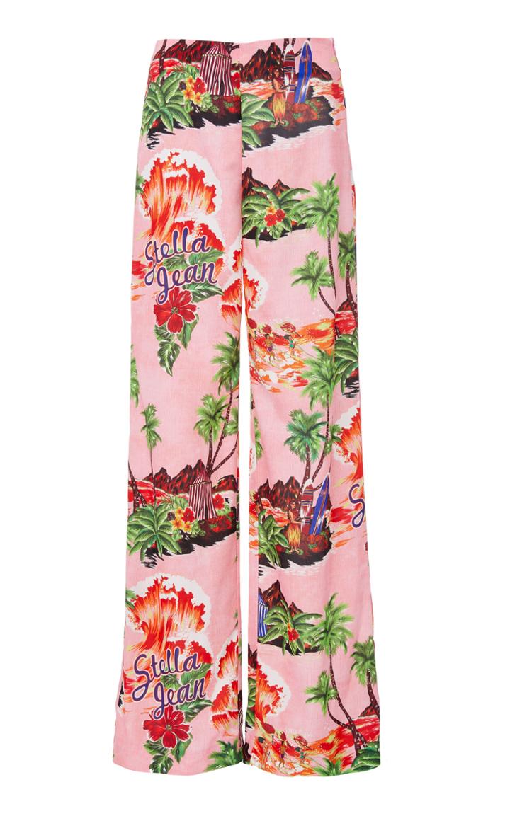 Stella Jean Wide Leg Hawaiian Pants