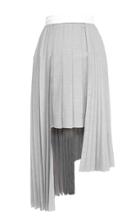 Moda Operandi Peter Do Asymmetric Pleated Wool Mini Wrap Skirt
