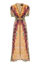 Saloni Lea Printed Silk-georgette Midi Dress
