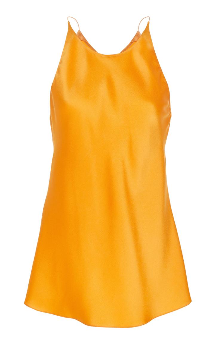 Rosetta Getty Cross Back Satin Camisole Top