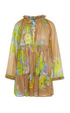 Yvonne S Floral-print Cotton Mini Dress