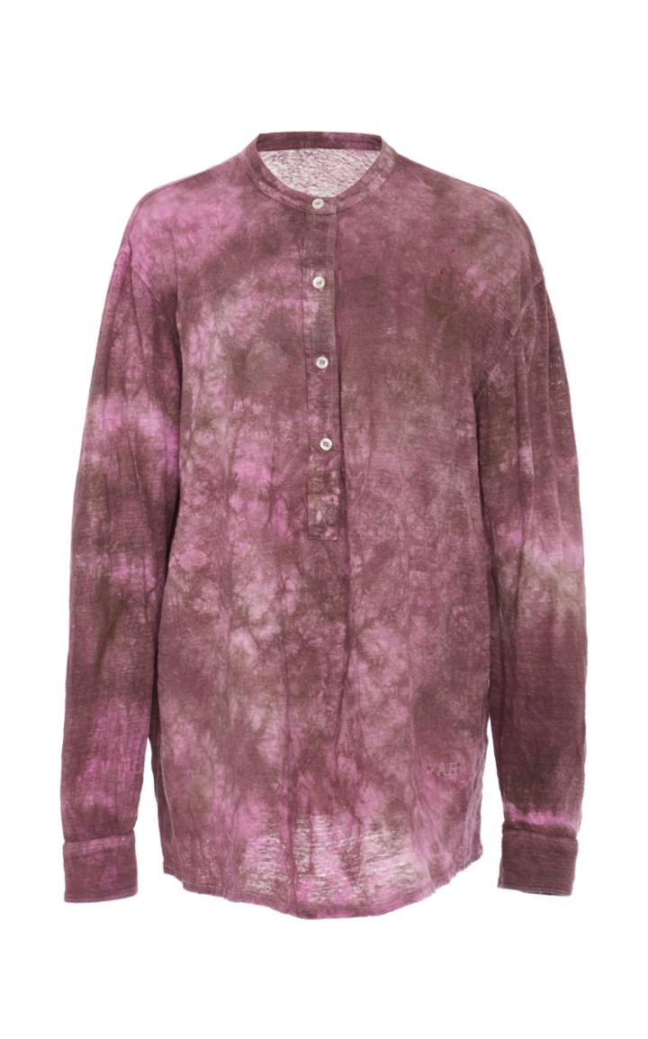 Si.dye Si. Dye Oversized Double Dyed Linen Henley